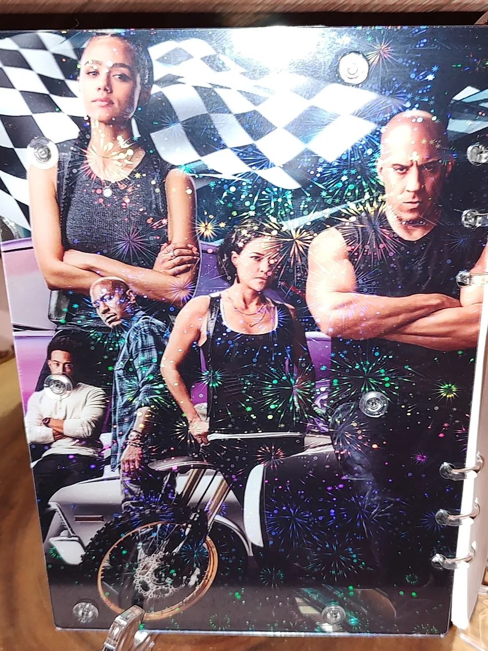 New! A6 Size Fast And Furious Acrylic Shaker Photo Notebook
